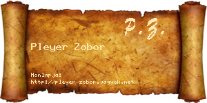 Pleyer Zobor névjegykártya